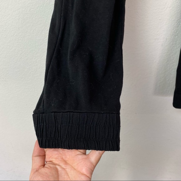 MONROW Black Crepe Skinny Pocket Joggers SZ M - Picture 4 of 9